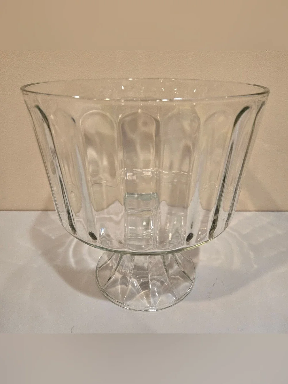 Clear Glass Pedestal Trifle Bowl